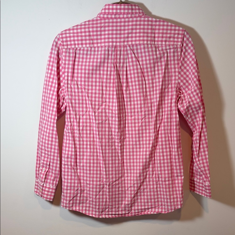 Vineyard Vines Boys Whale Shirt Gingham Button-Down Shirt Pink & White M(12-14) - Picture 5 of 5